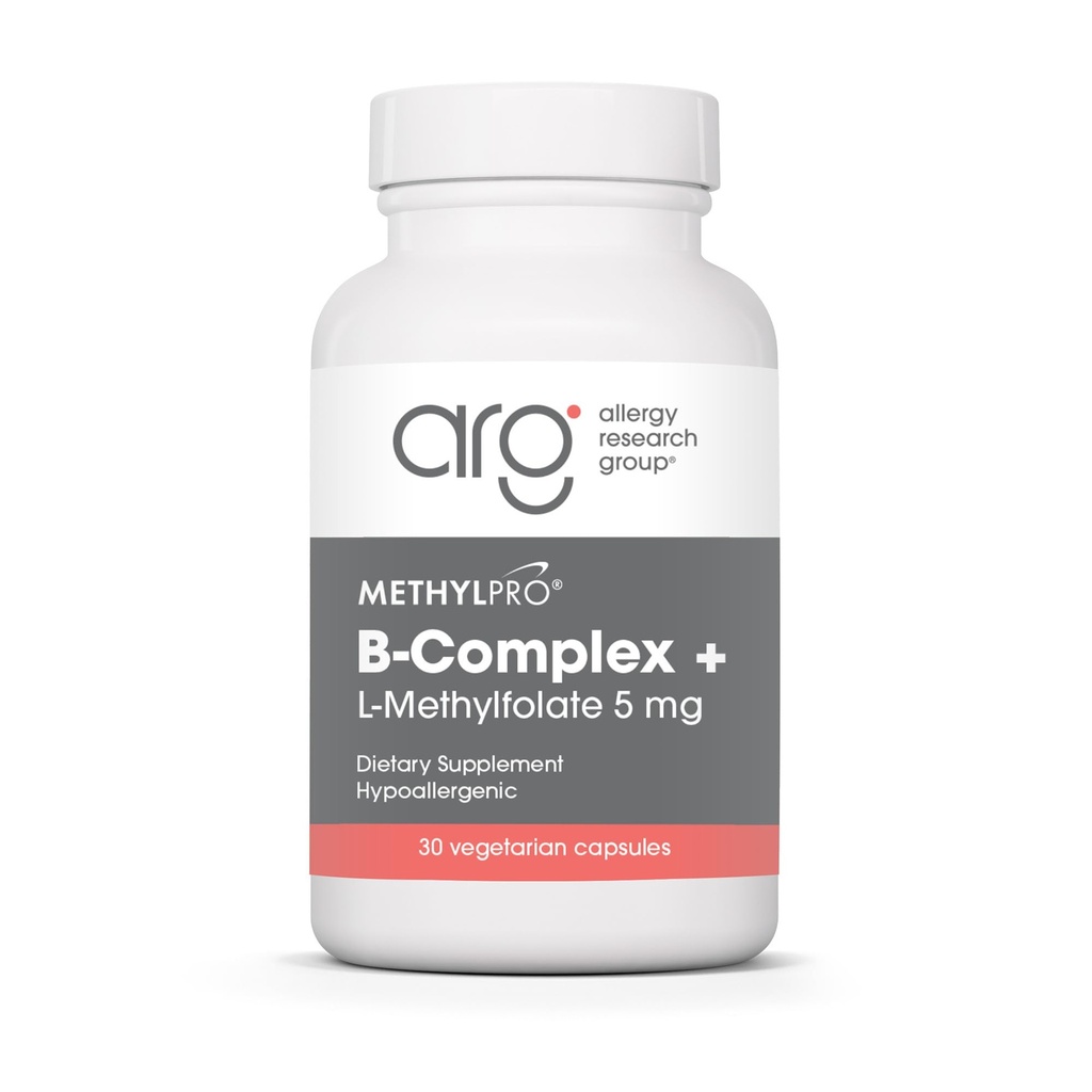 MethylPro B-Complex + L-Methylfolate 5 mg - Complexe de vitamine B méthylée pour les femmes et les hommes, Soutien énergétique cellulaire avec folate, niacine et biotine, supplément VIT B - 30 capsules véganes