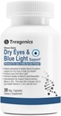 Trexgenics Dry Eyes & Blue Light Support Einmal täglich Vegetarische Formel mit Lutein 10mg, Zeaxanthin 2mg, Bilberry, Ginkgo, Pine Bark, Vitamin C, Zink & Vitamin A (30 Veg Kapseln)