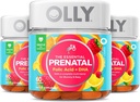 Olly Prenatal Multivitamin Gummy, Folsäure, Vitamin D, Omega DHA, Kaubare Ergänzung, 60 Gummie Citrus 3 Count
