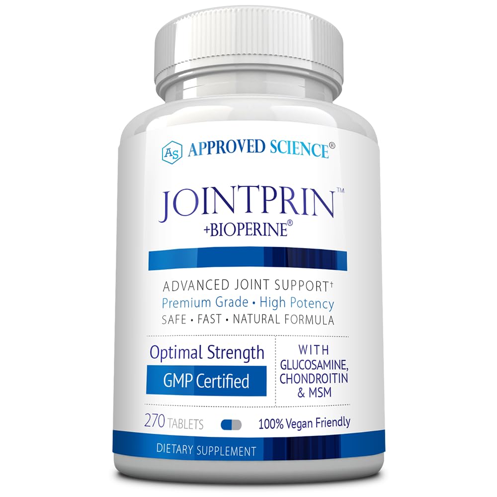 Genehmigte Wissenschaft Jointprin - Joint Support Supplement - Glucosamine, MSM, Chondroitin, Turmeric, Boswellia, BioPerine - 3 Monate Versorgung