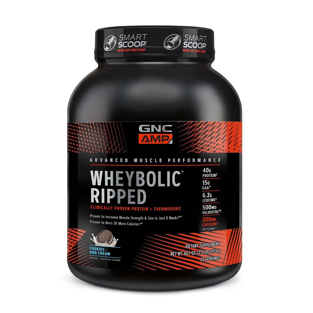 GNC AMP Wheybolic Ripped - Cookies und Creme (22 Servierungen)