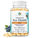Complexe Total Eye - Lutéine + Bilberry + Zeaxanthin + Citrus Bioflavonoïdes - Supplément Ultra Vision pour les yeux sains 120 Softgels, 60 jours d'approvisionnement