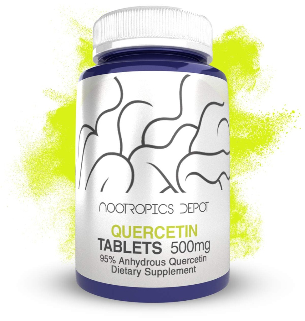 Nootropics Depot Quercetin Tabletten | 500mg | 60 Count | 95% Anhydrous Quercetin