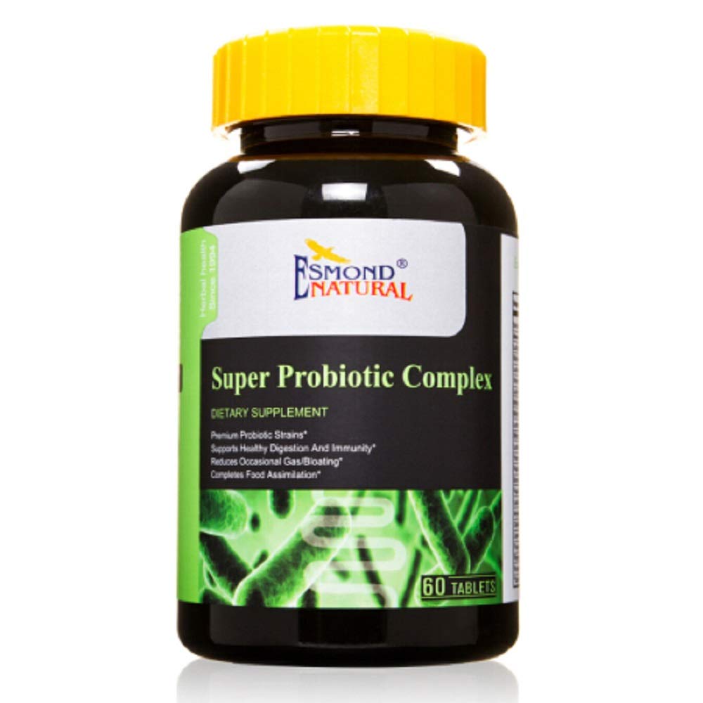 Super Probiotic Complex (Reduces Occasional Gas/Bloating), GMP, Natural Product Assn Certified, Made in USA - 60 Tabletten