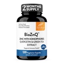 Sandhu's Zinc Supplément avec Ionophores de Quercetin & Extrait de Thé Vert pour Absorption Supérieure et Haute Puissance de 800mg Capsules Végétariennes 120 Compte (paquet de 1)