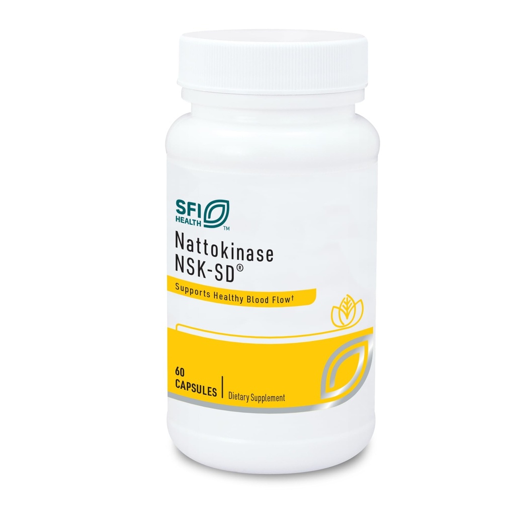 Klaire Labs SFI Health Nattokinase NSK-SD - Proteolytisches Enzym für Herz-Kreislauf-Unterstützung, Dairy & Glutenfrei (60 Kapseln)