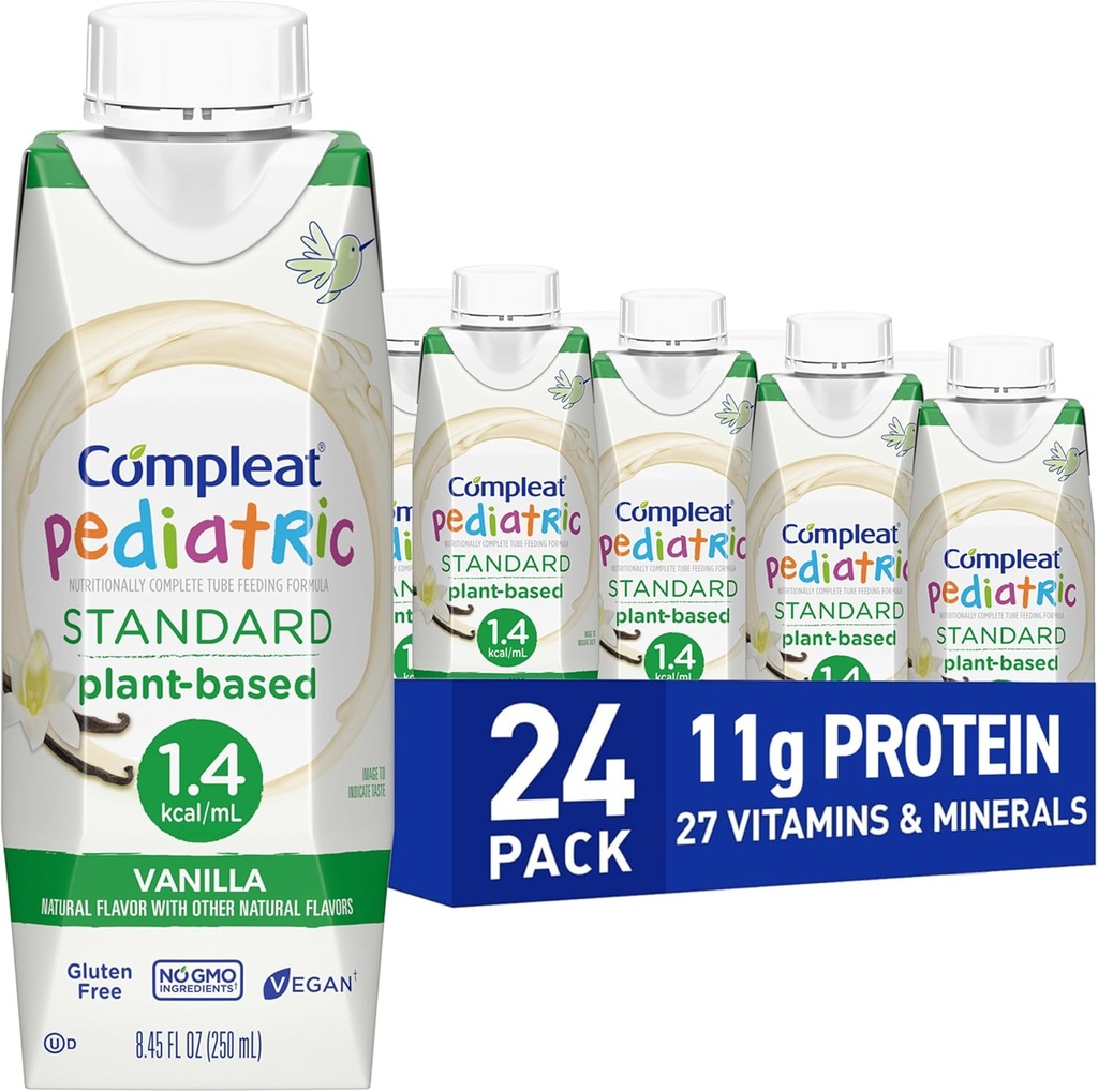 Complèter la norme pédiatrique 1.4mL, à base de plante complète de façon nutritionnelle, formule d'alimentation en tube, Vanilla Flavor, 24 Pack