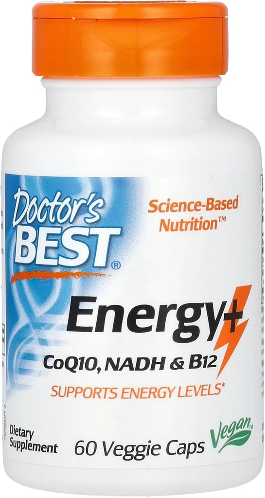 Doctor's Best Energy + CoQ10, NADH & B12, Immunsystem, Energie, Stimmung, 60 Ct