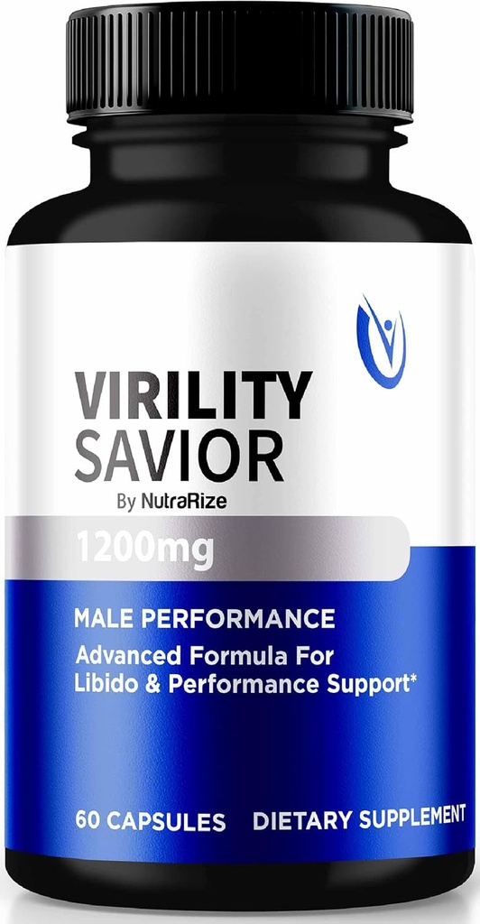 Virility Savior Kapseln für Männer, Offizielle VirilitySavior männliche Formel, Premium Pillen für Max Performance und Confidence, All-Natural Unterstützung für allgemeine Gesundheit und Wellness Bewertungen (60 Kapseln)