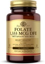 Solgar Folate 1.333 mcg DFE, 100 Tabletten - 800 mcg Bio-Active Metafolin - Herzgesundheit - Non-GMO, Vegan, Glutenfrei, Dairy Free, Kosher - 100 Servierungen