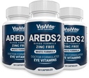 AREDS 2 Zink freie weiße Augen Vitamine - Zeaxanthin Plus Lutein Macular Augen Vitamine - Soja-frei - Zink und Kupfer Kostenlose Macular Health Formel - Paket von 3
