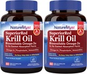 Antarktis Krill Öl 1000 mg Softgels, Krill Oil Omega-3s, EPA, DHA, Astaxanthin & Phospholipide, Herzgesundheit, 120 Softgels, Non-GMO, No Gluten, Made in USA
