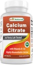 Best Naturals Calcium Citrat mit Vitamin D-3 240 Tabletten (240 Zähler (Pack von 1))
