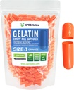 XPRS Nutra Größe 1 Leere Kapseln - 500 Graf Leere Gelatine Kapseln - Pille DIY Kapselfüllung - Pure Bovine Pill Gel Kapseln für Do-It-Yourself Ergänzungen (Orange)