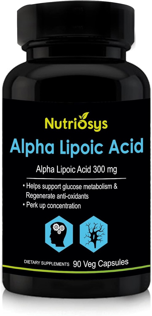 ALA-Ergänzung – Alpha-Liposäure 300mg | 90 Veg-Kapseln | Organische Antioxidantien-Unterstützung | Alpha-Liposäure | Acido Alfa Lipoico | Alpha Lipoic | Lipoic Säure | ALA-Kapseln