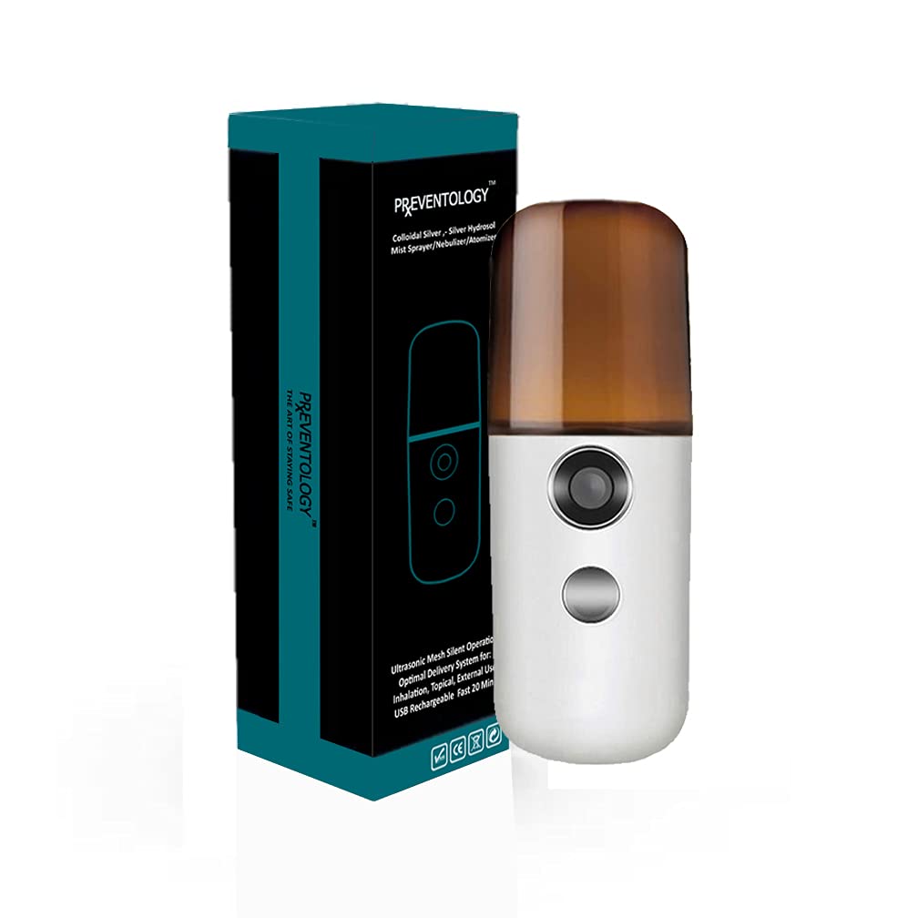 Preventology Kolloidal Silver Mist Sprayer - Wiederaufladbare Ultraschall Mesh - Stille Operation