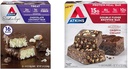 Atkins Chocolate Coconut Bar 16 Compte, Double Fudge Brownie Protein Bar 5 Compte Bundle