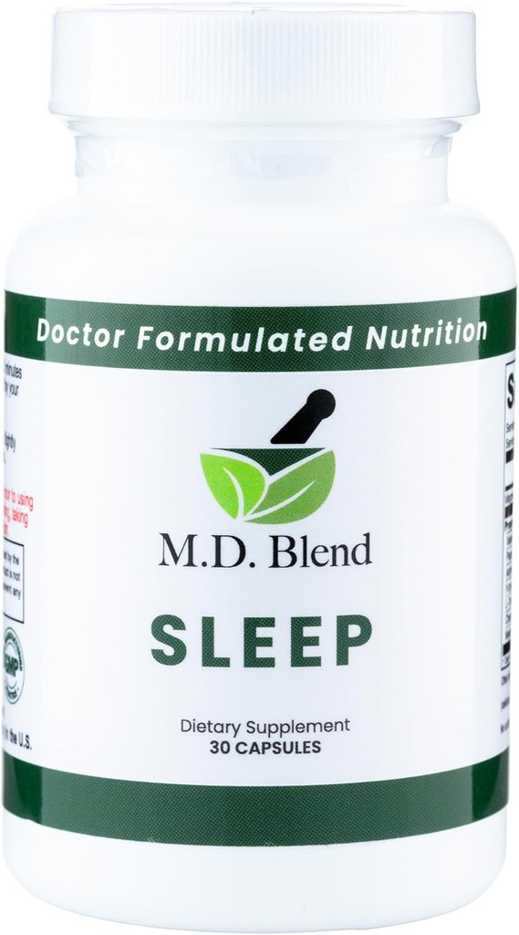 Sleep - Natural Supplement with L-Theanine, Ashwagandha, Magnesium, Valerian Root, Melatonin - Non-Habit Forming Formula for Deep Sleep & Rejuvenating Rest - 90 Capsules