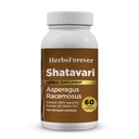 Herbsforever Shatavari Capsules Premium Aspergus Racemosus Supplément 40% Saponines 750 mg Formule haute puissance - 60 capsules végétariennes Herbal Wellness & Balance Support Non-OGM