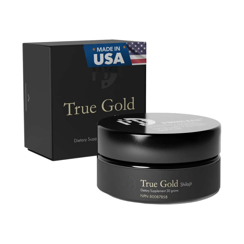 Shilajit d'or pur en résine vivante - Supplément Shilajit biologique avec plus de 80 minéraux - Supplément minéral à haute biodisponibilité et antioxydant - Résine infusée d'or authentique