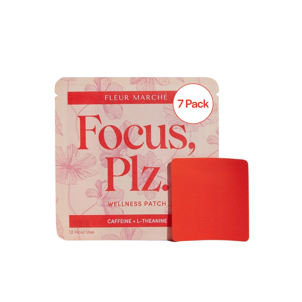 Fleur Marche Focus, Plz. Lot botanique - Brain Boosting Focus Patch avec caféine, la Mane du Lion et d'autres Nootropics puissants - hautement biodisponible Wellness - 7 Patches