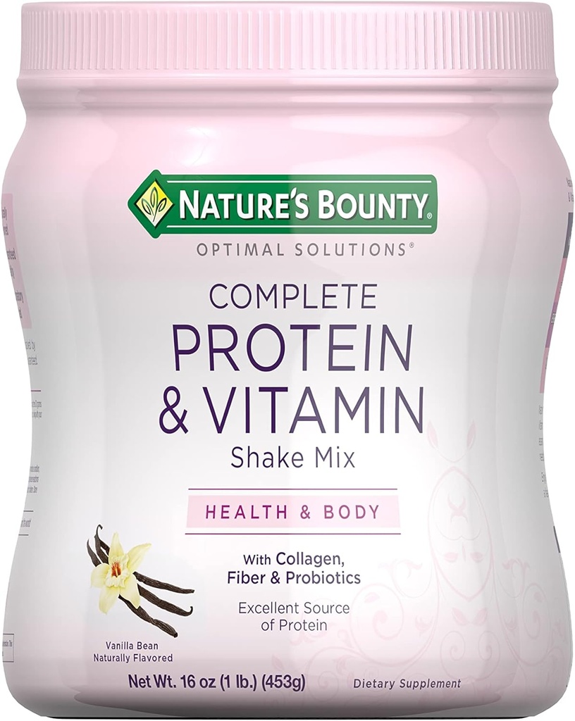 Bounty Optimal Solutions naturelles Poudre de protéines avec vitamine C