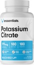 Aufge Bucked Potassium Citrate 99mg Pro Servieren, Aufgehauen Essentials (180 Servierungen, 180 Kapseln)