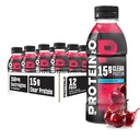 Protéines2o boisson d'hydratation - 2-en-1 liquide clair de lactosérum protéines isolat et électrolyte boisson - 15g de protéines, vitamines B5, B6 - récupération après l'entraînement - 16,9 Fl Oz - 12 Compte cerise sauvage