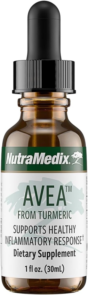 NutraMedix Avea Turmeric Extract - Flüssige Kurkuma-Ergänzung für Stress, Mood-Unterstützung & Förderung einer gesunden Entzündungsreaktion - Tägliche Stress-Entlastung Tropfen (1oz / 30ml)