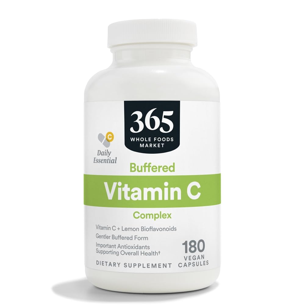 365 par le marché des aliments entiers, Vit C tamponné avec/Bioflavonoïdes 500 MG, 180 CT