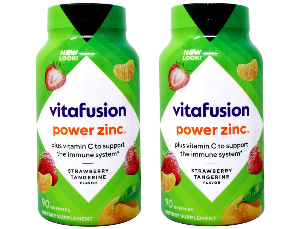 Vitafusion Power Zink Gummy Vitamin 2 Flasche (180 ct Total.)