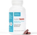 HumanN SuperBeets Memory & Focus Brain Supplement Kapseln – Mentale Alertness – Klinisch untersucht Nootropics, Resveratrol Plus Beet Root Powder, Sugar-Free, 60 Count