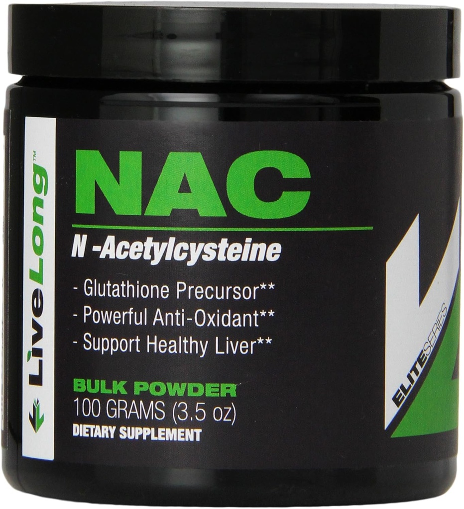 Reines N-Acetyl L-Cystein (NAC) Pulver, Lebergesundheit und zelluläre Unterstützung,Bulk-Ergänzungen, NAC für Bodybuilding und allgemeine Wellness und Antioxidantien unterstützt Glutathione, 3.5 Oz (Packaging May Vary)