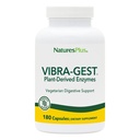 Natures Plus Vibra-Gest - 180 Kapseln - Vegetarische Verdauungsunterstützungsergänzung mit Probiotika, Live Fruit & Vegetable Enzyme - Natürliche Live-Kulturen - 180 Servietten