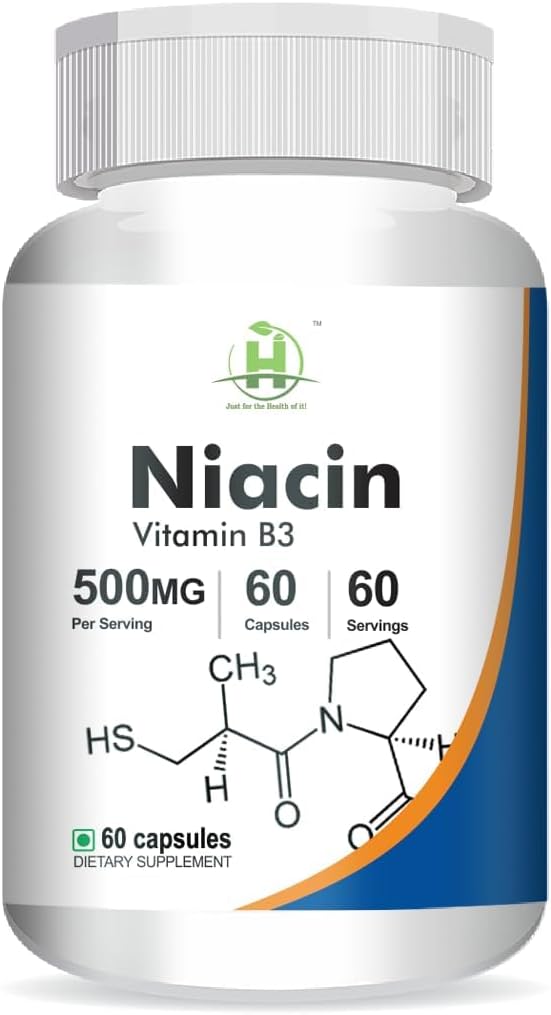 Niacine Générique (Vitamine B3) 500mg Niveaux d'énergie.