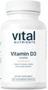 Vital Nährstoffe Vitamin D 5000 IU | Vitamin D3 Supplement | Gesunde Knochen, Zähne, Muskeln*| Zelluläre und Immunfunktion | Calciumabsorption | Gluten, Milch und Soja Kostenlose | 180 Kapseln