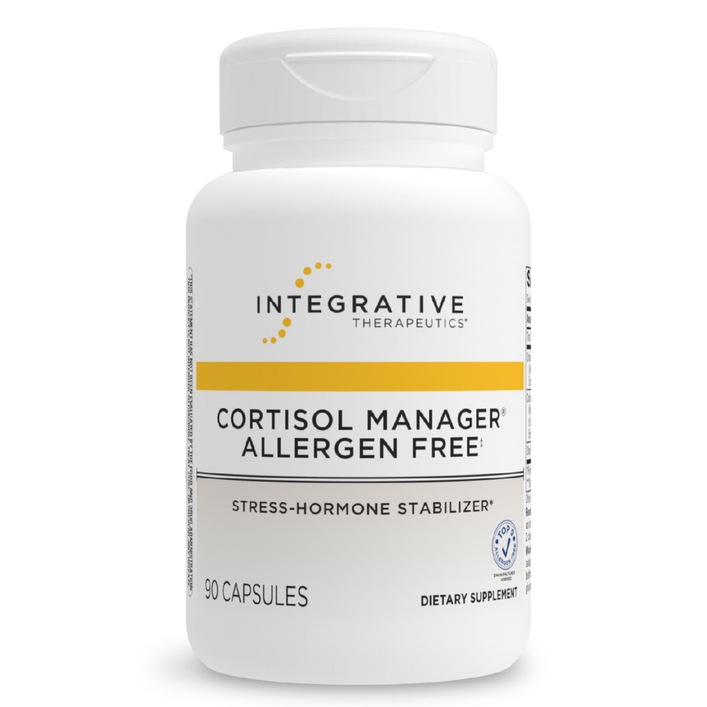 Integrative Therapie Cortisol Manager Allergen Free - Adrenal Health Support Supplement for Healthy Stress Response* - Vegan, Non-Dairy & Gluten-Free - 90 Kapseln (45 Portionen)