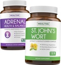 Adrenal & St. John's Wort (4-Monats-Versorgung) Mood Harmony Pack - Adrenal Support mit L-Tyrosine (120 Kapseln) & St. John's Wort mit Powerfil 900mcg Hypericin 500mg pro Kapsel (120 Kapseln)