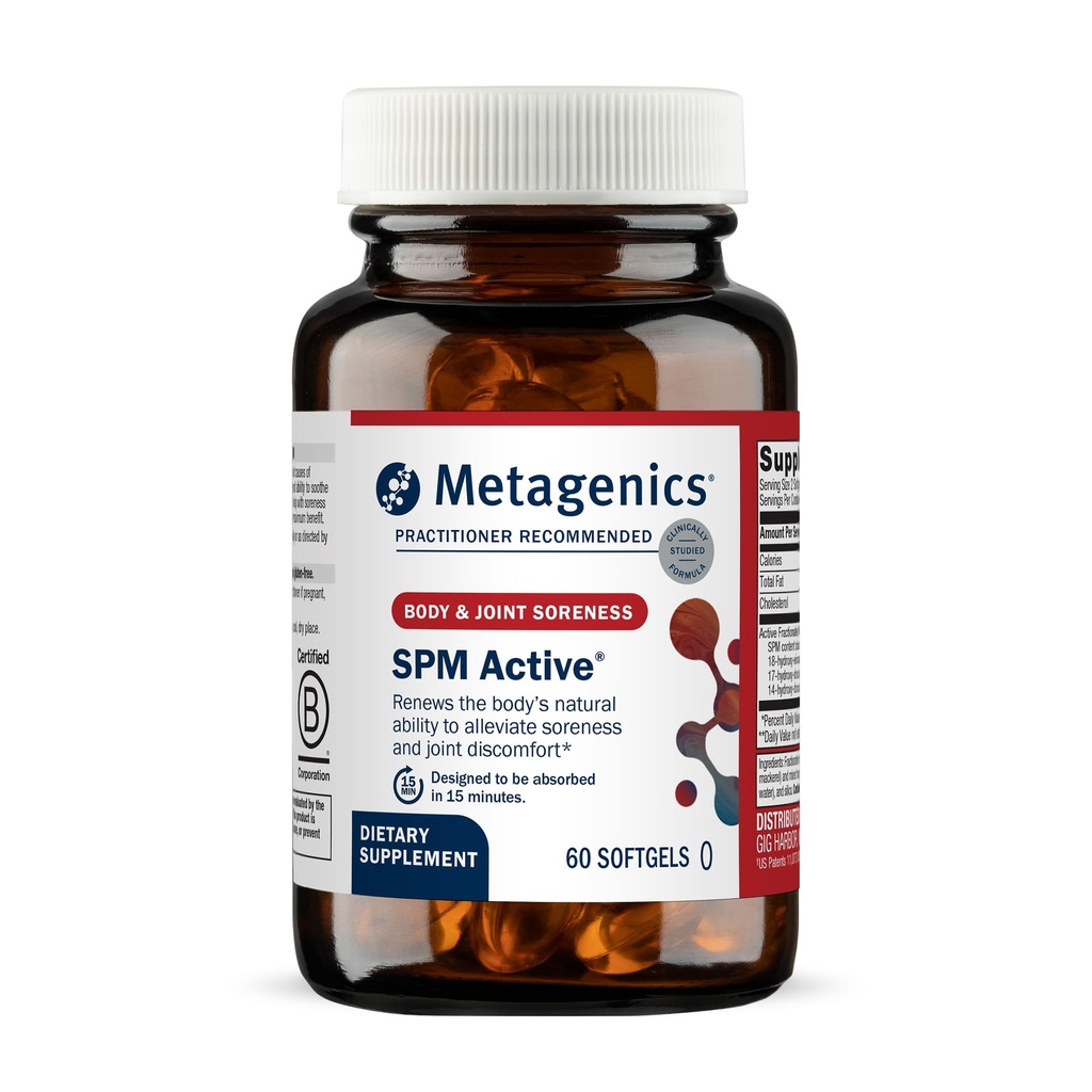 Metagenics SPM Active - Specialized Pro-Resolving Mediators from Marine Oils - Unterstützt normale Entzündungsreaktion, Gewebegesundheit, Joint Comfort, Immune Health - Non-GMO & Gluten-Free - 60 Softgels