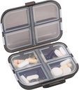 Travel Pill Organizer Small 8 Grid Compartments Pill Holder Box - Portable Medicine Container Case - Tägliche wöchentliche Medikamente Organizer