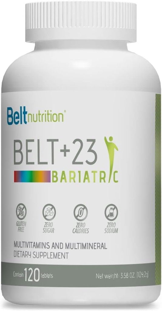 Gürtel +23 Bariatric Multivitamin und Multimineral Tische (Gastric Bypass, Sleeve Gastrectomy) mit Eisen - No Flavor - 1 Monat Versorgung