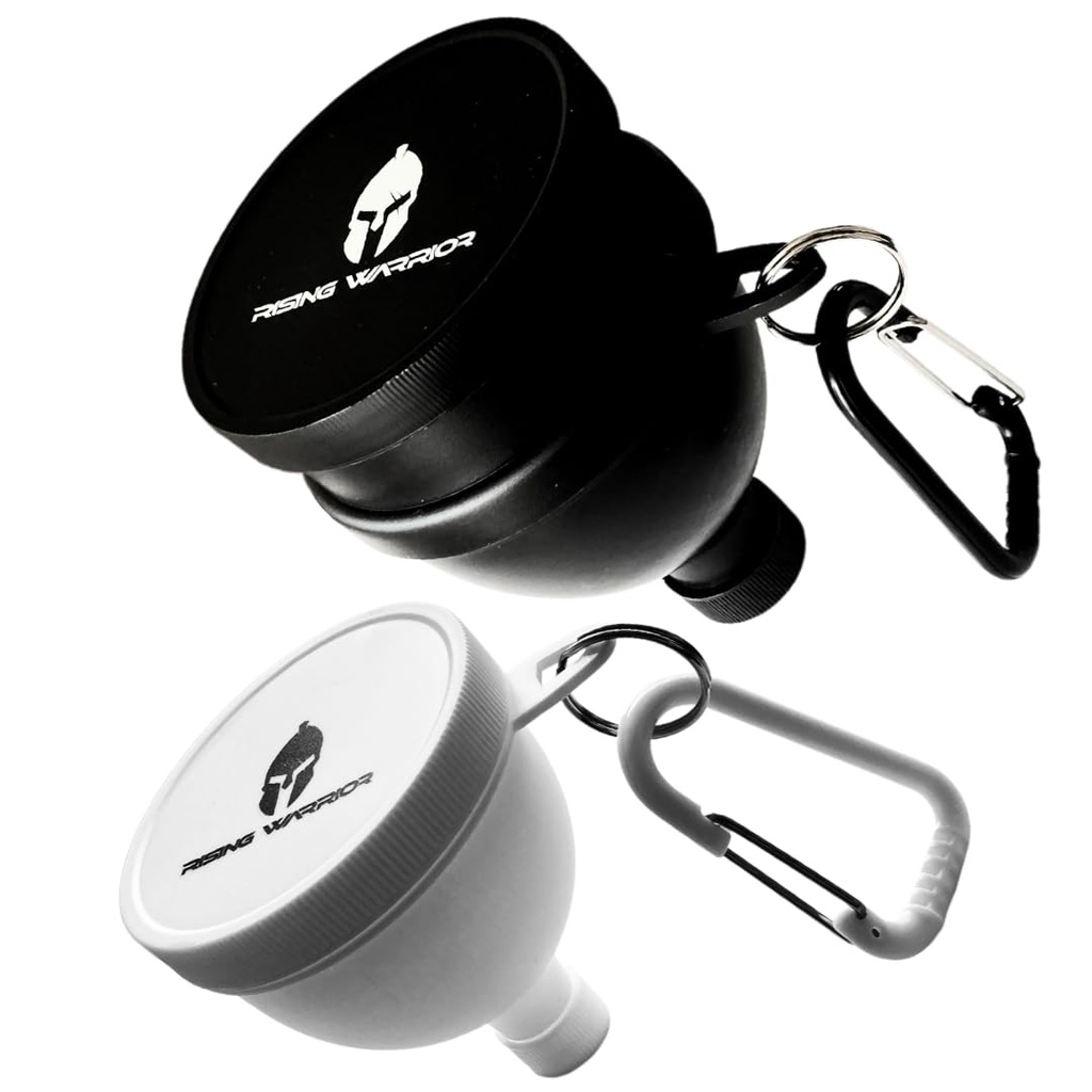 Small & Large 2-Pack | Portable Protein Pulver Wasserflasche Funnel | Perfekt für Pre-Workout, BCAA's, und Protein Powder | Keychain Wasserflasche Supplement Container to-Go