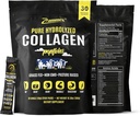 Zammex Premium Collagen Peptides Powder, 30 Sticks Travel Packets (Typ I, III), Unflavored Collagen Protein Powder to Go, Hydrolysed Collagen Peptide für Haut Haar Nagel Joint, 10g per Serving