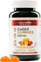 NatureWise CoQ10 Gummies 100mg - Peach Mango Flavor - Ergänzung für Herz-Gesundheit & Antioxidante Aktivität - Pectin-Based, Vegan, Soy und Glutenfrei, Non-GMO - 90 Count[45-Day Supply]