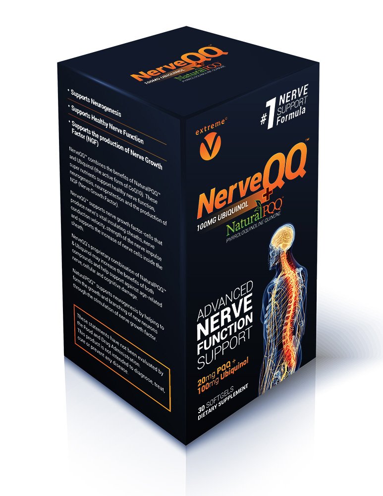 NerveQ Ultra Advanced Formula Neuropathy Support - #1 Empfohlen Nerve Growth Factor (NGF) Gesundheit und Funktion. 100mg Ubiquinol (QH) Plus Natural PQQ 20mg (Vegetarian Softgels)