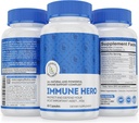 Immunheld Immununterstützungsergänzung - Immunsystem Vitamine - Vitamin C, E, B6, Zink, L-Glutamin, Echinacea, Knoblauch, Turmeric + Elderberry Kapseln + Probiotics for Gut Health Protection, Vegan