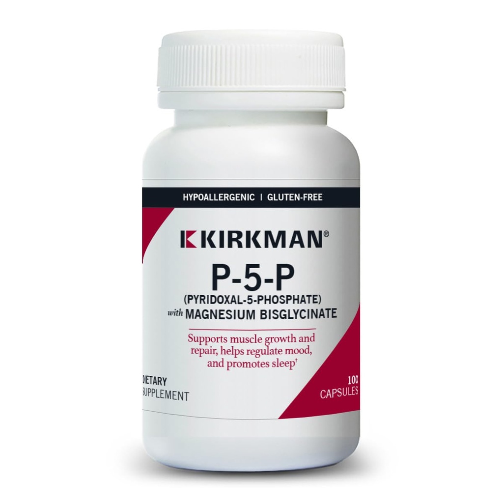 Kirkman – P-5-P (Pyridoxal 5-Phosphate, Vitamin B-6 Metabolit) mit Magnesiumbisglycinat - Allergiker