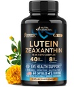 Augenvitamine - Lutein und Zeaxanthin Ergänzungen - AREDS2 basierte Ergänzung für Senioren & Erwachsene - Augengesundheit & Vision Unterstützung - Safran, Zink, Vitamine, Kupfer, Super Greens - Made in USA, 60 Kapseln