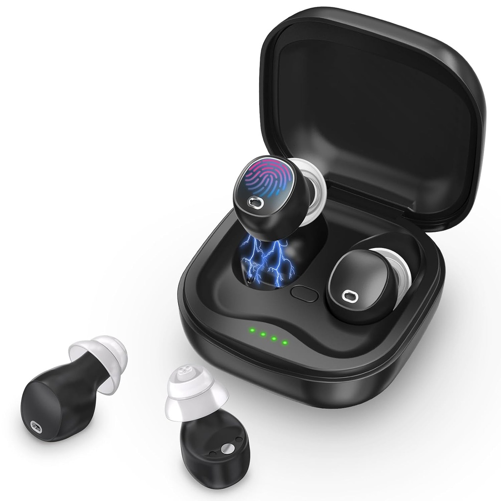 Hörgeräte, Wiederaufladbare Hörgeräte für Senioren Erwachsene mit Touch Volume Control, 16-Kanal Digital Hearing Amplifier mit Lärmreduzierung,Comfort Invisible Fit