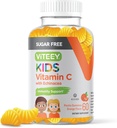Viteey Kids Vitamin C Gummies 75mg, mit Echinacea - Sugar Free - Immununterstützung für Kleinkinder, & Teens - Vegan, Gelatin Free, Glutenfrei, GMO Free - Tasty Orange Flavored Kids Immunity Gummy